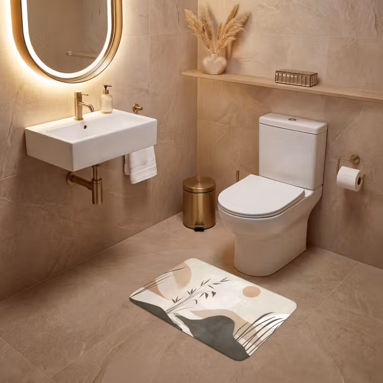 Japandi - Landschap - Beige WCmat klein -sfeer3