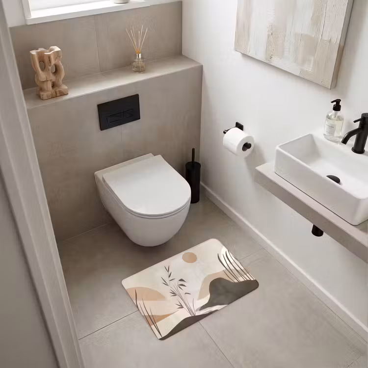 Japandi - Landschap - Beige WCmat klein -sfeer1
