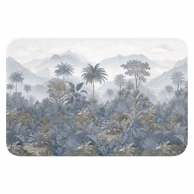 Jungle - Landschap - Blauw WCmat klein -3d