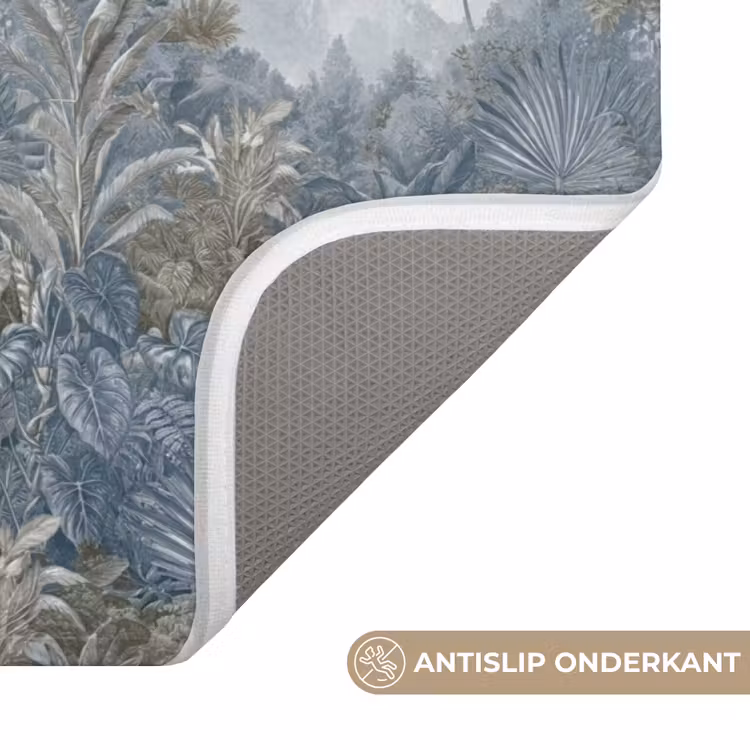 Jungle - Landschap - Blauw WCmat klein -USP_AntislipNL