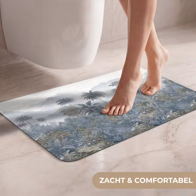 Jungle - Landschap - Blauw WCmat klein -USP_ZachtNL
