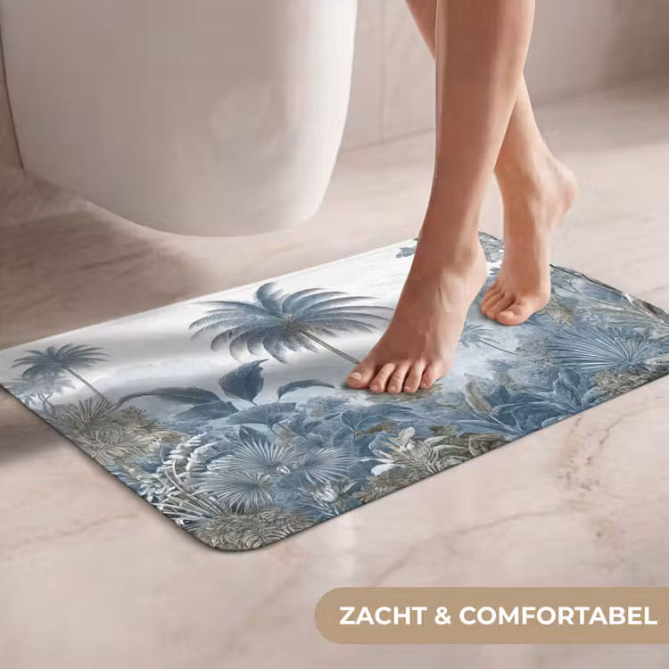 Jungle - Modern - Blauw - Groen WCmat klein -USP_ZachtNL