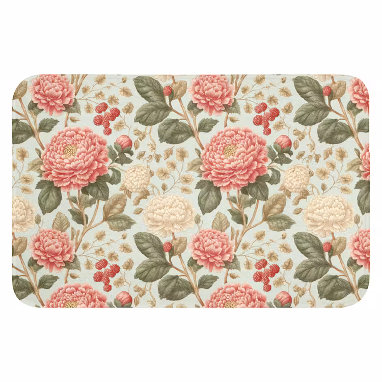 Klassiek - Botanisch - Veelkleurig WCmat klein 1009 -3d