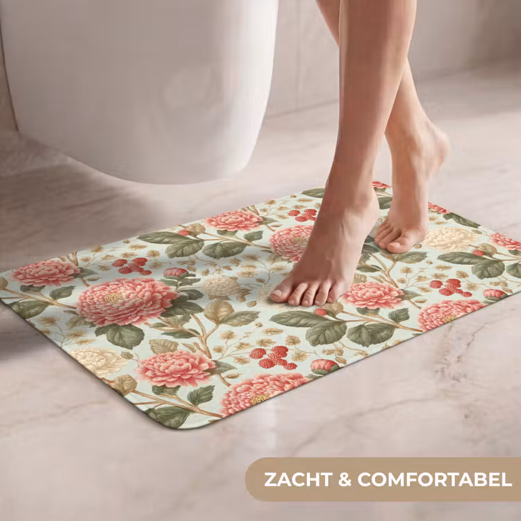 Klassiek - Botanisch - Veelkleurig WCmat klein 1009 -USP_ZachtNL