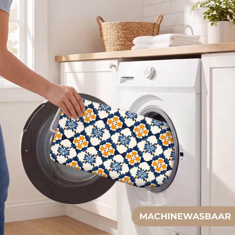 Klassiek - Geometrisch - Blauw WCmat klein 1009 -USP_WasbaarNL