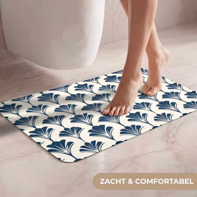 Klassiek - Motief - Blauw WCmat klein 1009 -USP_ZachtNL