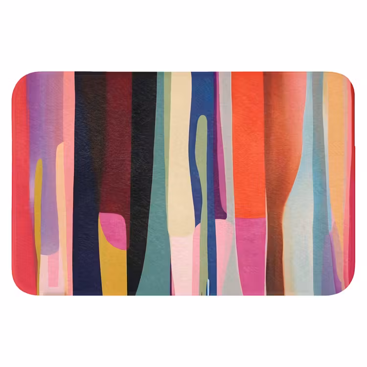Kleurbanen - Verticaal - Kleurrijk WCmat klein -3d