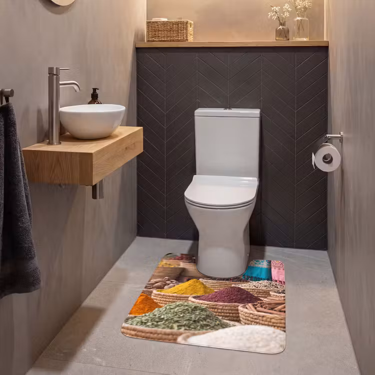 WC Mat - Kruiden - Manden - Oosters - Kruiden - Manden - Oosters WCmat U-uitsnede middel