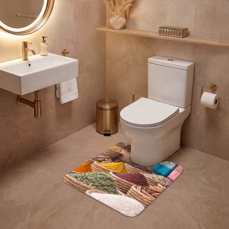 WC Mat - Kruiden - Manden - Oosters - Kruiden - Manden - Oosters WCmat U-uitsnede middel