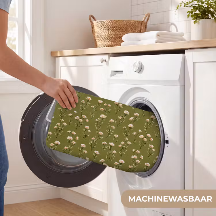 Landelijk - Bloemen - Groen WCmat klein 1009 -USP_WasbaarNL
