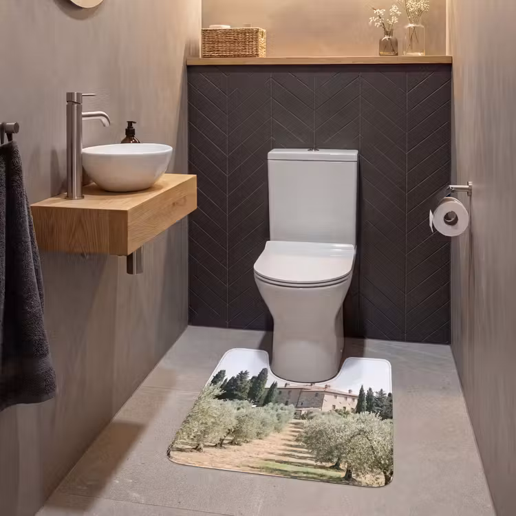 WC Mat - Landhuis - olijfboom - gaard - Landhuis - olijfboom - gaard WCmat U-uitsnede middel
