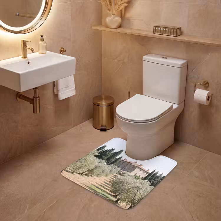 WC Mat - Landhuis - olijfboom - gaard - Landhuis - olijfboom - gaard WCmat U-uitsnede middel