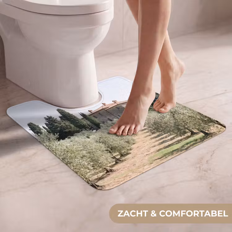 WC Mat - Landhuis - olijfboom - gaard - Landhuis - olijfboom - gaard WCmat U-uitsnede middel