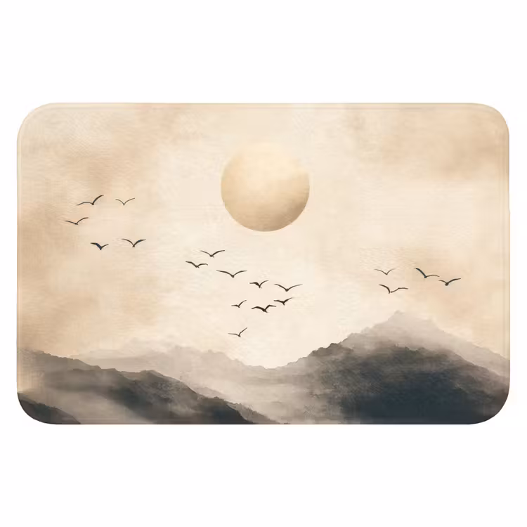 Landschap - Japandi - vogel WCmat klein -3d