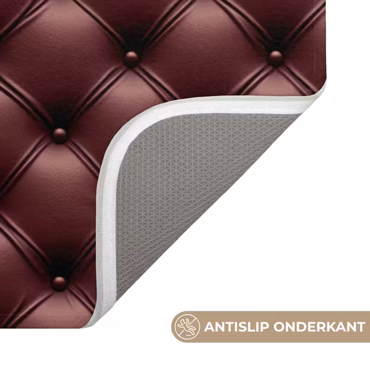 Leer - Patroon - Bordeaux WCmat klein 1009 -USP_AntislipNL