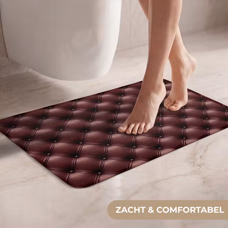 Leer - Patroon - Bordeaux WCmat klein 1009 -USP_ZachtNL