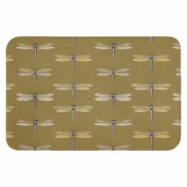 Libellen - Patroon - Groen WCmat klein 1009 -3d