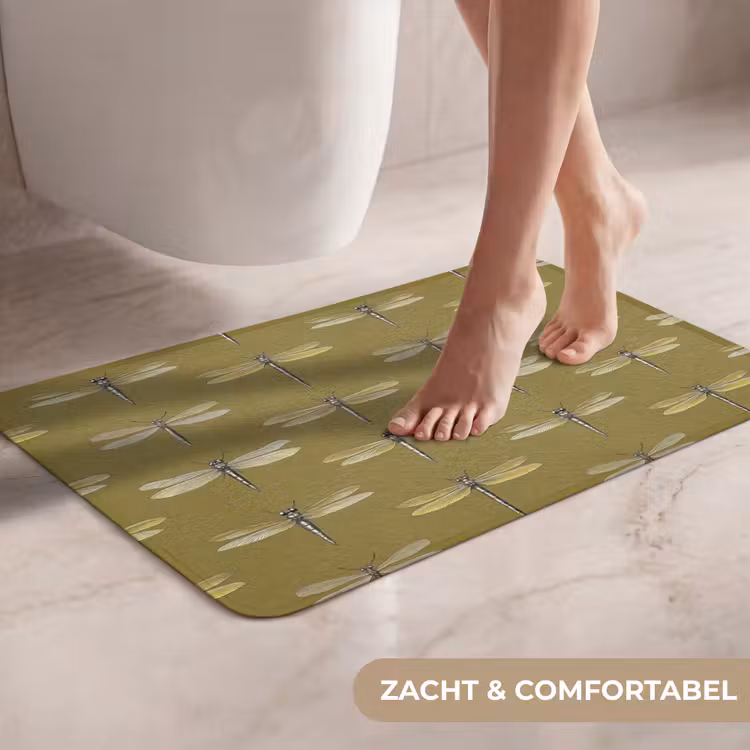Libellen - Patroon - Groen WCmat klein 1009 -USP_ZachtNL