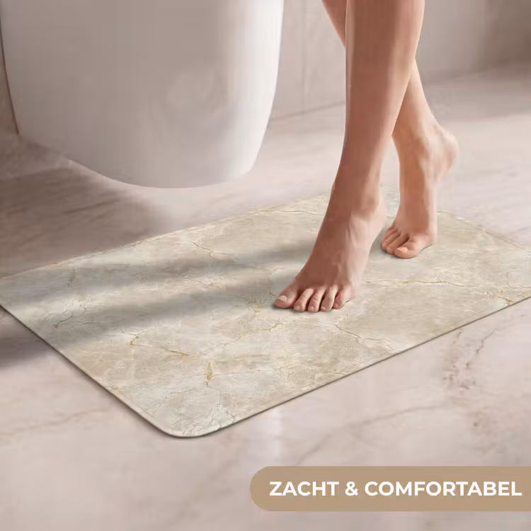 Lichtbeige - Marmer - Aders WCmat klein 1009 -USP_ZachtNL