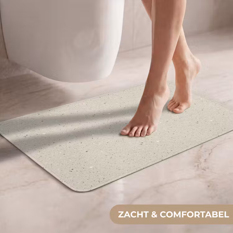 Lichtbeige - Terrazzo - Grijs WCmat klein 1009 -USP_ZachtNL