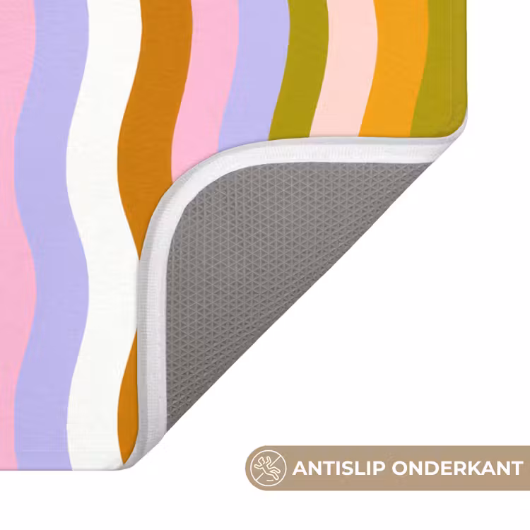 lijnen - Golven - Pastelkleuren - Patroon WCmat klein -USP_AntislipNL