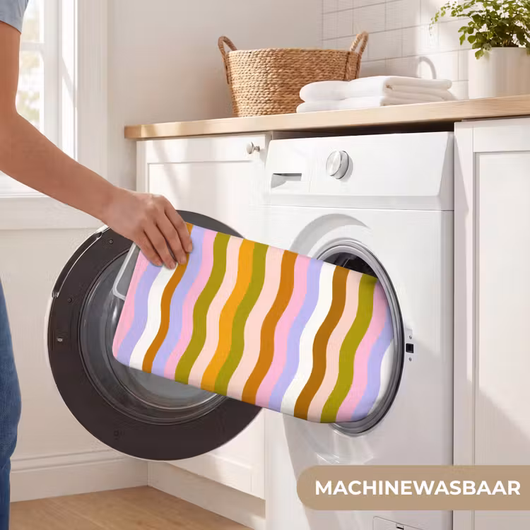 lijnen - Golven - Pastelkleuren - Patroon WCmat klein -USP_WasbaarNL