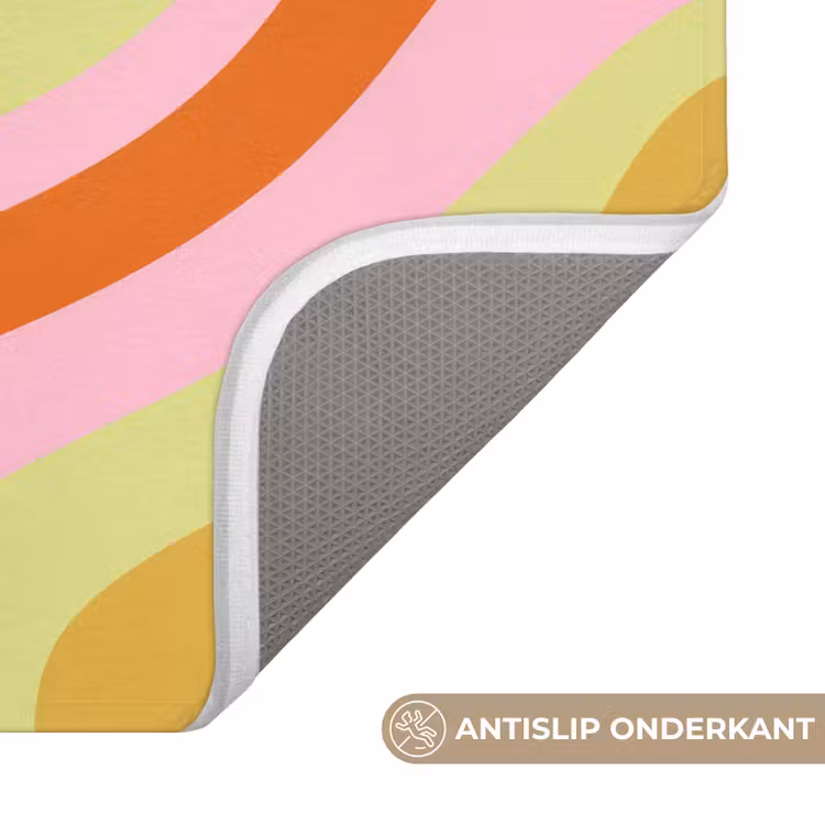 Lijnen - Pasteltinten - Golvend WCmat klein -USP_AntislipNL
