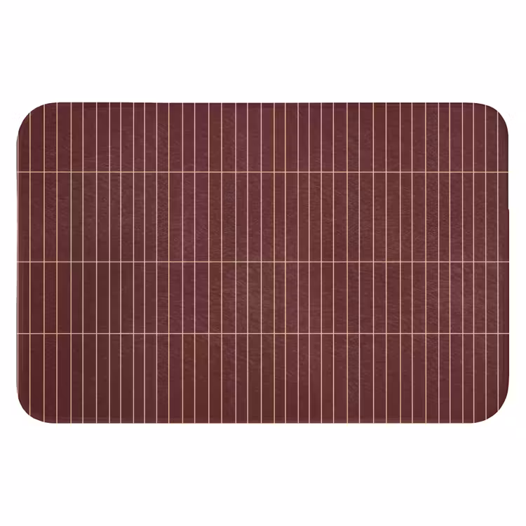 Lijnen - Patroon - Bordeaux WCmat klein 1009 -3d