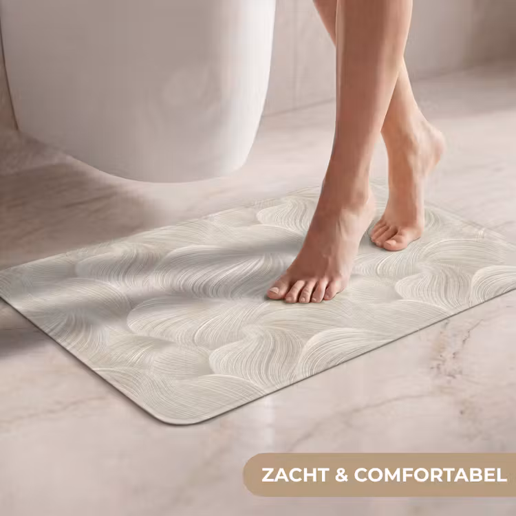 Lijnen - Waaier - Beige WCmat klein 1009 -USP_ZachtNL