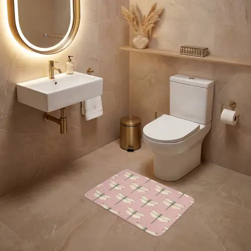 Lillibellen - Patroon - Roze WCmat klein 1009 -sfeer3