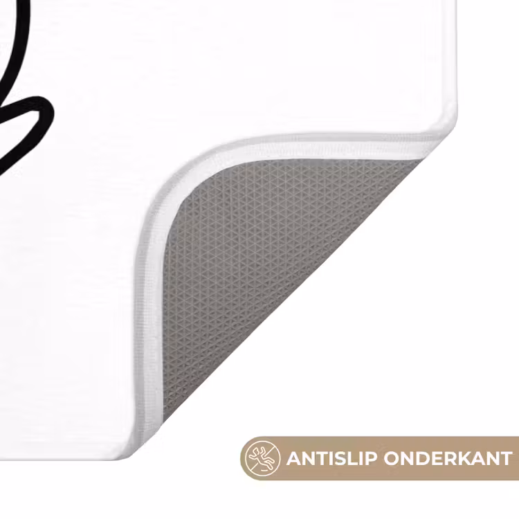 Line art - Gezicht - Wit WCmat klein -USP_AntislipNL