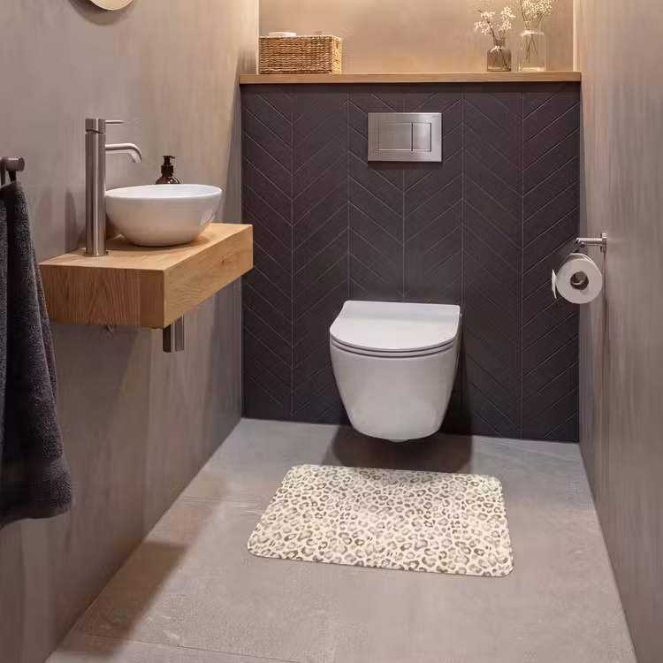 Luipaard - Klassiek - Beige WCmat klein 1009 -sfeer2