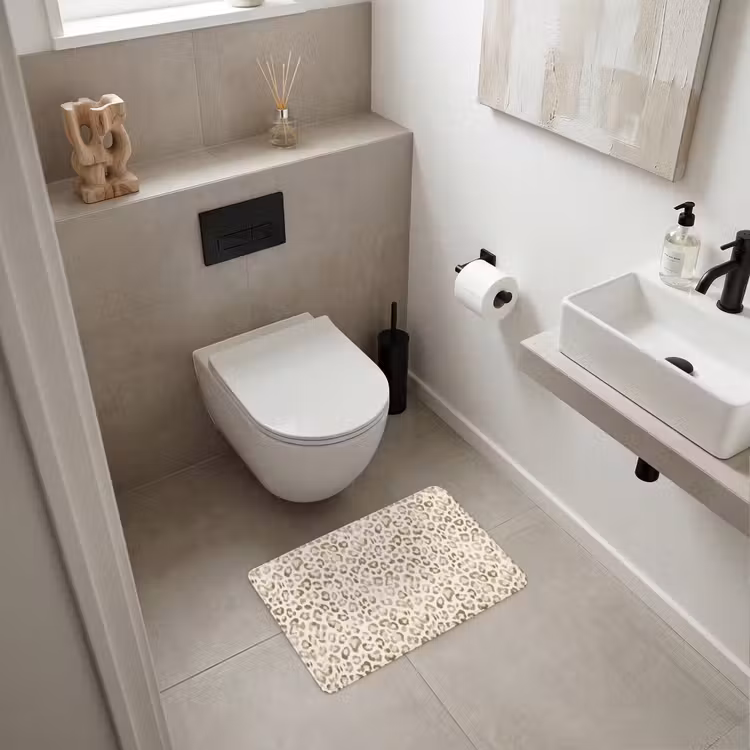 Luipaard - Klassiek - Beige WCmat klein 1009 -sfeer1