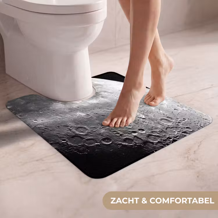 WC Mat - Maan - Kraters - Ruimte - Maan - Kraters - Ruimte WCmat U-uitsnede middel