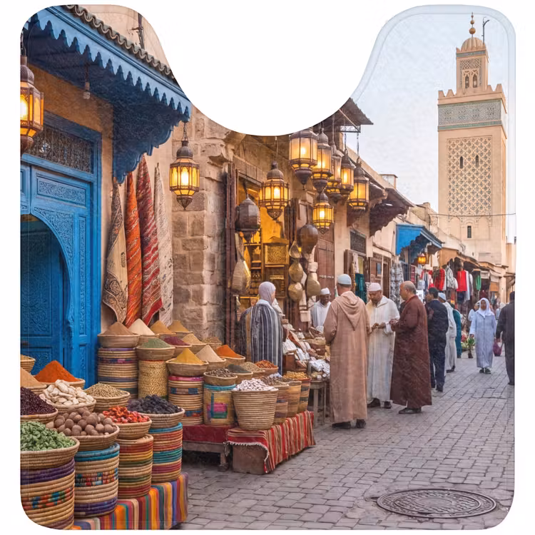 WC Mat - Markt - Oosters - Kleurrijk - Markt - Oosters - Kleurrijk WCmat U-uitsnede middel