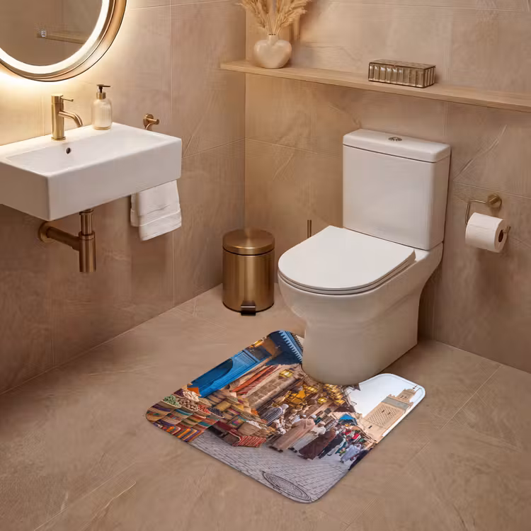 WC Mat - Markt - Oosters - Kleurrijk - Markt - Oosters - Kleurrijk WCmat U-uitsnede middel