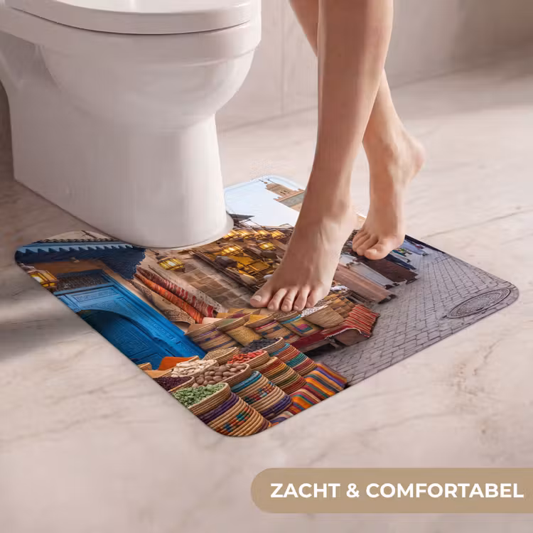 WC Mat - Markt - Oosters - Kleurrijk - Markt - Oosters - Kleurrijk WCmat U-uitsnede middel