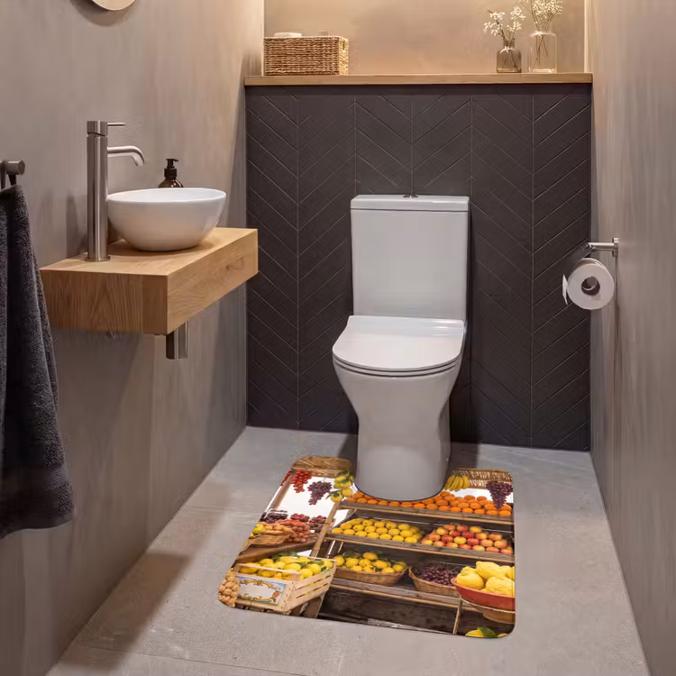 WC Mat - Marktkraam - Fruit - Vers - Marktkraam - Fruit - Vers WCmat U-uitsnede middel
