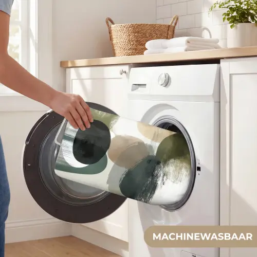 Minimalistisch - Cirkels - Penseelstreken - Beige WCmat klein -USP_WasbaarNL