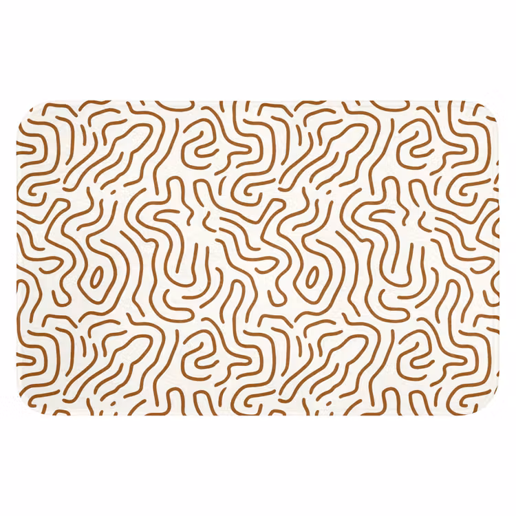 Minimalistisch - Patroon - Terracotta WCmat klein 1009 -3d