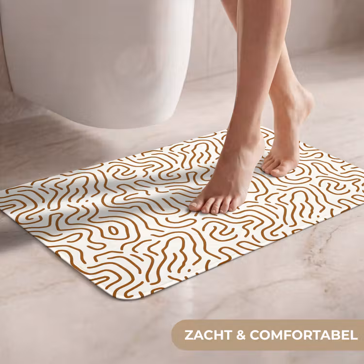 Minimalistisch - Patroon - Terracotta WCmat klein 1009 -USP_ZachtNL
