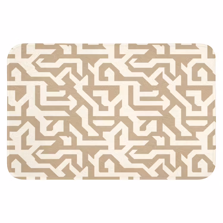 Modern - Abstract - Beige WCmat klein 1009 -3d