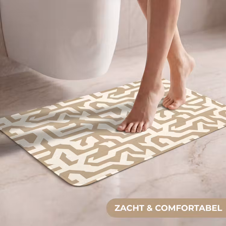 Modern - Abstract - Beige WCmat klein 1009 -USP_ZachtNL