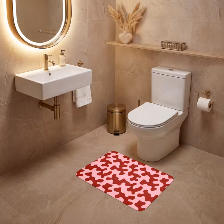 Modern - Abstract - Rood WCmat klein 1009 -sfeer3