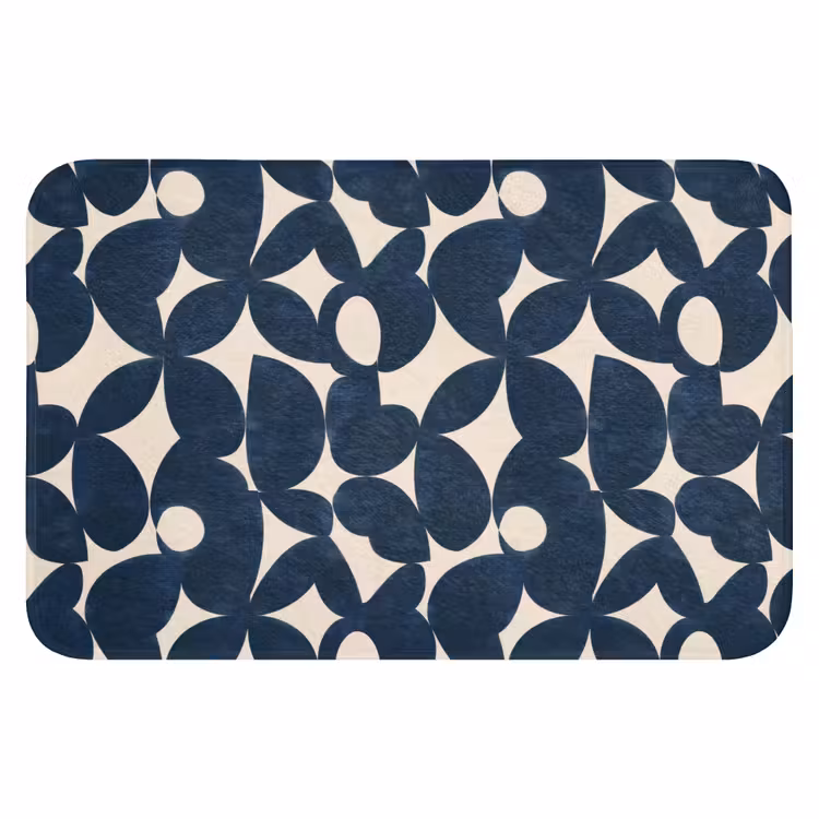 Modern - Geometrisch - Blauw WCmat klein 1009 -3d