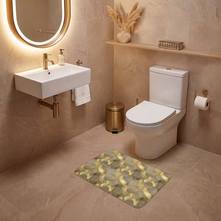 Modern - Geometrisch - Goud WCmat klein 1009 -sfeer3