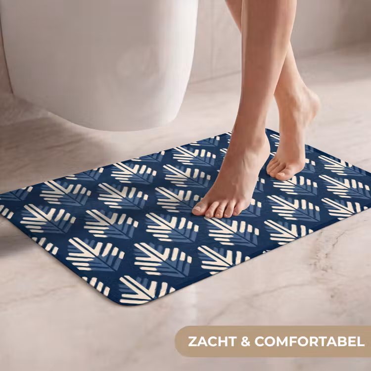 Modern - Patroon - Blauw WCmat klein 1009 -USP_ZachtNL