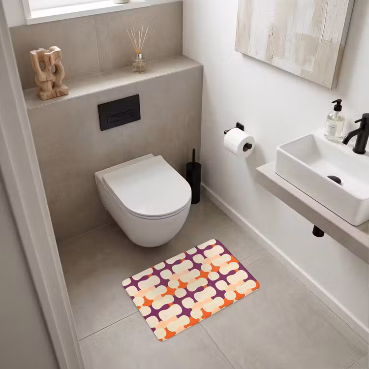 Modern - Patroon - Kleurrijk WCmat klein 1009 -sfeer1