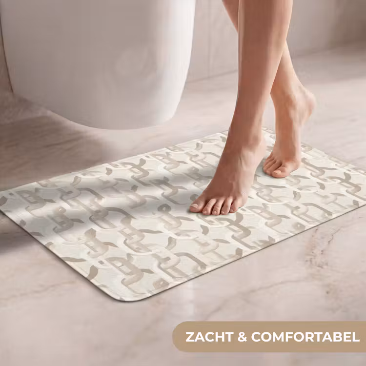 Motief - Abstract - Beige WCmat klein 1009 -USP_ZachtNL