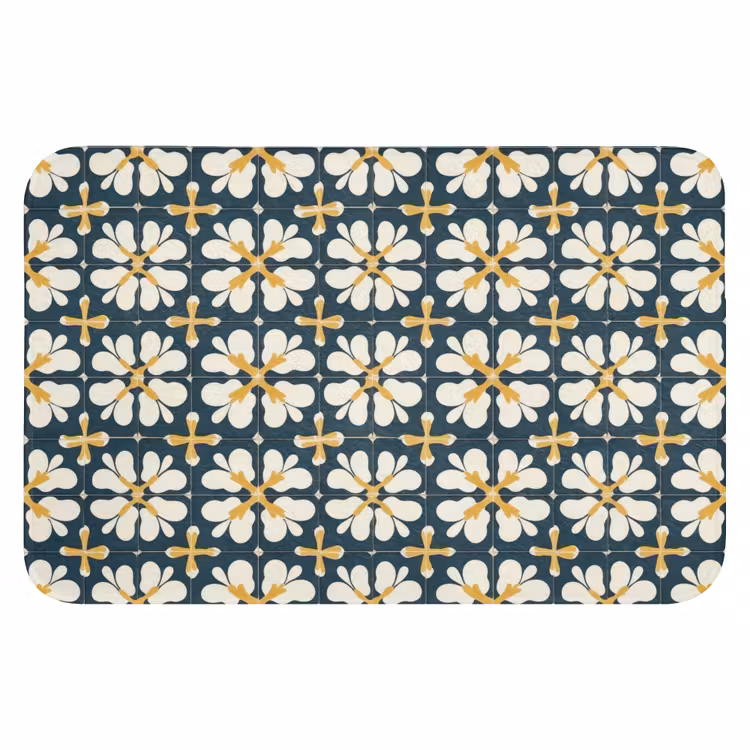 Motief - Tegel - Okergeel WCmat klein 1009 -3d